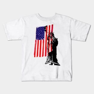 Liberty and a Flag Kids T-Shirt